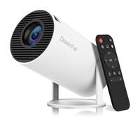 Mini projecteur, prend en charge le projecteur portable 4K 1080p avec double bande WIFI6 5G sans fil 5.2 Bluetooth Android 11, 200 ANSI lumens, rotation à 180°, correction automatique du trapèze