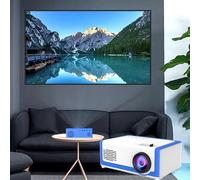 Mini projecteur, projecteur portable compatible décodage HD 1080p, projecteur domestique prend en charge disque U, TF, HDMI et câble AV pour téléphone, PC, TV, petit cadeau