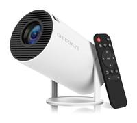 Mini projecteur, projecteur portable, support 4K 1080p avec double bande WIFI6 5G sans fil 5.0 Bluetooth Android 11, rotation à 180°, correction automatique du trapèze de frappe, projecteur vidéo