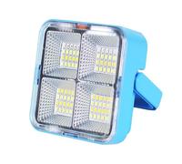 Mini projecteur solaire rechargeable multifonctionnel pour l'extérieur, portable, étanche IP66, lampe de travail solaire pour urgence, réparation, camping (bleu)