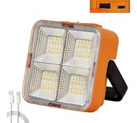 Mini projecteur solaire rechargeable multifonctionnel projecteur LED extérieur portable avec ventouse magnétique, rechargeable par USB, lumière d'urgence portable, convient pour les urgences, le