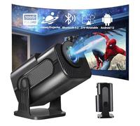 Mini projecteur Starlight compatible 1080p et 4K avec wifi 6 et Bluetooth 5.2, Android 12 TV Movie Projector avec applications intégrées, compatible avec PC/smartphone/HDMI/USB, utilisation intérieure