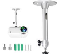 Mini Projecteur Support Mural Compatible Avec Qkk,Dr.J Upgrade,Dbpower,Ancre,Vankyo,Aaxa Technologies,Pvo,Artlii,Loongson,Apeman Et La Plupart (175 Mm,Argent)