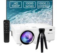 Mini Projecteur - SUTEO - Blanc-M8-G - 10000 Lumens - 1080P Full HD - Portable