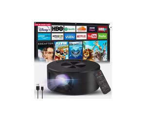 Mini projecteur True4K, technologie de décodage 4K innovante pour des détails inégalés, Wi-Fi et Bluetooth pour une connectivité étendue,