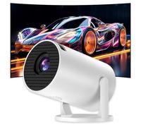 Mini-Projecteur V4 pour Chambre/Extérieur,Projecteur Intelligent c/ D3100,Projecteur Portable+HD-in,480×360p,60 Lumens,Compatible avec Smartphones/Ordinateurs/TV(Blanc) (Wired)