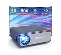 Mini Projecteur Video 4K 1080P Supporte, Videoprojecteur Portable avec WiFi et Bluetooth 5.4, Retroprojecteur de Cinéma D'extérieur, Projecteurs Vidéo avec Haut-Parleur pour Téléphone/HDMI/USB/Clé TV