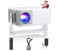 Mini Projecteur Video, AKIYO O1 Videoprojecteur 1080P Full HD Supportée,15000 Lumens, Retroprojecteur 2026 Upgraded Rotabile 360°,Auto Keystone,Zoom 50%,Compatible HDMI USB iOS Android TF TV Stick