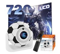 Mini Projecteur Video Android 13 Retroprojecteur pour matchs de Football,Auto Keystone Videoprojecteur Portable,1280 * 720P,WiFi 6 + BT 5.2 Projecteur Intelligent (Noir & Blanc)