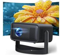Mini Projecteur Video avec WiFi 6 BT 5.3, Videoprojecteur 4K Réglable à 360°, Projecteur Portable avec Correction Automatique du Trapèze Mise au Point Électrique, Compatible avec Clé TV/HDMI/USB/PS5