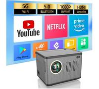 Mini Projecteur Video, Videoprojecteur Portable Wifi Bluetooth, Retroprojecteur Home Cinéma 720P Natif Supportée 1080P Hdmi C[j480]