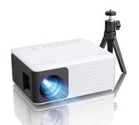 Mini Projecteur, Videoprojecteur 1080P Full HD Supportée 720P Natif, AKIYO O1 Rétroprojecteur Portable 180'' Home Cinéma, Zoom 25%, Compatible avec Smartphone HDMI USB Firestick (Trépied Inclus)