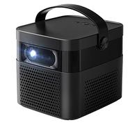Mini projecteur WiFi 2,4 G/5 G, projecteur Bluetooth 5.0 avec trapèze d'angle ± 45 °, trapèze Vertical ± 35 °, projecteur DLP alimenté par Batterie 15 600 mAh avec Caisson de Basses intégré,