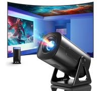 Mini projecteur WiFi Bluetooth 4K 1080P compatible avec projecteur portable, support réglable à 270° pour home cinéma en plein air dernière intervention avec veilleuse d'ambiance pour téléphone/TV