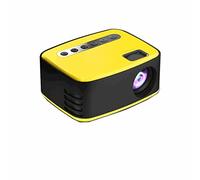 Mini Projector Home LED Portable Video Player Cinema Micro Projector Small Projector 1080P HD Projection Conference System (Color : Yellow Size : 114 * 91 * 51mm)
