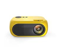 Mini Projector Support Full HD 1080 Projector Mobile Phone IPad TV Video Home Theater Projector (Color : Yellow Size : 13.6 * 8.8 * 5.7CM)