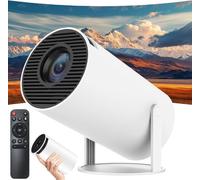 Mini Projector with Bluetooth, 4K Support 130" Screen Movie Projector with Auto Focus & Keystone, 5G+2.4G WiFi 6 Connection, 180° Rotatable Vision for Home Cinema, Laptop, Smartphone