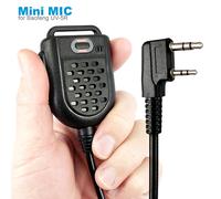 Mini PTT initié Haut-Parleur Micro Microphone Pour KENWOOD TK-3107 BAOFENG UV-5R 10R 13 16 17 18 21 Pro BF-888s T20 F22 Walperforated Talkie Mini micro K