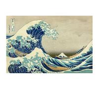 Mini Puzzle 150 pièces Katsushica Hokusai - La grande vague de Kanagawa - Taille 10 x 15 cm Haltadéfinition - Puzzle de poche parfait pour voyager ou cadeau