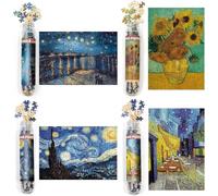 Mini Puzzle Adultes 150 Pièces, Petit Paquet Tube à Essai, Ensemble de 4, 15x10cm