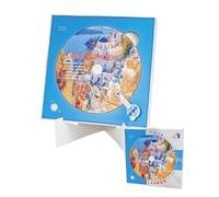 Mini Puzzle CD 144 Pièces pour Adultes - Le Boîtier se Transforme en Support Intégré ! Décor de Bureau Élégant, Cadeau Créatif et Unique, Projet de Détente d'1 Heure (Lumen Threads)