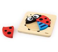 Mini Puzzle Coccinelle Rouge TU