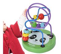 Mini Puzzle en Perles Colorées en Bois pour Enfants, Apprentissage des Mathématiques, Jouets éducatifs pour Enfants D'âge Préscolaire, éléphant, Panda ou Lion, Bois 9 X 9 X 12 Cm (Panda)