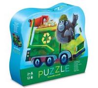 Crocodile Creek - Mini puzzle Go le Gorille, 12 pièces, 2+ ans, illustrations jungle, boîte robuste