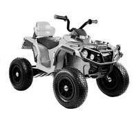 Mini Quad Électrique Enfant 12V 2x45W Pneus À Air LED MP3 Blanc