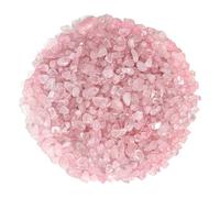 Mini Quartz Rose Pierres polies de Cristal, Quartz Rose Naturel de 500 g, Petite Passée Chips écrasé Pierre Guérison Reiki Cristal Bijoux Décoration de la Maison
