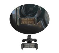 Mini R50 R52 R53 Union Jack Support Téléphone Voiture, Support à Grille d'aération Support Ventilation Rotation 360° pour Mini Cooper One/S/JCW R50 R52 R53 2002-2006(Union Jack Noir)