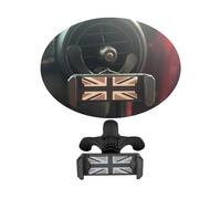 Mini R55 R56 R57 R58 R59 Union Jack Support Téléphone Voiture, Support à Grille d'aération Support Ventilation Rotation 360° pour Mini Cooper One/S/JCW R55 R56 R57 R58 R59(Union Jack Gris)