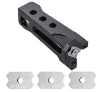 Mini Rabot à Bois Manuel pour Plan de Bloc, Coupe Précise | Noir, Trois Lames à Rayons Variés, Alliage D'aluminium et Acier au Tungstène