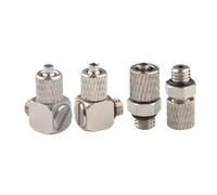 Mini raccord de tuyau pneumatique, 5 pièces, diamètre extérieur 3mm 4mm 5mm 6mm, filetage mâle M3 M4 M5 M6, connecteur rapide en cuivre de Type droit/coudé(Hose OD 4mm - M6,PL)