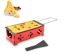 Mini Raclette Au Fromage, Poêle à Fondre Portable Antiadhésive Aux Chandelles Avec Spatule à Raclette à Poignée Pliante Pour 2 Personnes, Table De Cuisine à Griller