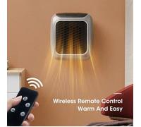 Mini Radiateur Électrique Mural Enfichable - Chauffage Compact avec Thermostat pour Chambre