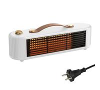 Mini radiateur soufflant à économie d'énergie - 800 W - Portable - En céramique - Thermostat - Pour camping, salle de bain - Protection contre la surchauffe et le basculement - Silencieux - Blanc