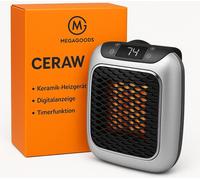 Mini radiateur soufflant mural PTC céramique avec télécommande 800W FR.