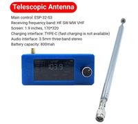 Mini radio de poche avec antenne, récepteur radio toutes bandes, SI4732, LSB, USB, AM, FM, FM, AM, VHF, HF, SW, MW, 0.5-108MHz, 2 pièces StyleE