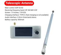 Mini radio de poche avec antenne, récepteur radio toutes bandes, SI4732, LSB, USB, AM, FM, FM, AM, VHF, HF, SW, MW, 0.5-108MHz, 2 pièces StyleA