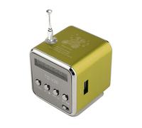 Mini Radio FM,haut-parleurs numériques portables avec récepteur,Support de carte TF,interface d'entrée audio en ligne intégrée,Support de disque U,TD-V26 - Type Green