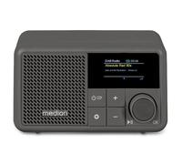 MEDION S66822 Radio Portable Mini Dab+ avec Bluetooth (Batterie Rechargeable, écran Couleur à intensité Variable, antenne télescopique, minuterie de Mise en Veille, réveil, AUX, USB-C) Gris