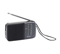 Mini radio météo rétro avec haut-parleur intégré,bande complète,plastique,déterminer la météo,SW,AM,FM,batterie,62 - Type KK218 Black