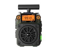 Mini radio portable à ondes courtes AM/FM/SW/WB avec haut-parleur Bluetooth, contrôle par application, alarme SOS, minuterie, réveil, réveil, radio, rechargeable, support carte TF pour le camping et