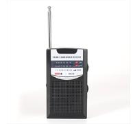 Mini radio portable AM/FM bibande, récepteur rétro avec antenne télescopique, idéale pour les situations d'urgence en extérieur.