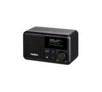 Mini radio portable - MD44822 - 2W RMS - DAB+, FM, Bluetooth - Réveil - Ecran couleur - IPX1 - Noir
