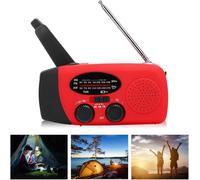 Mini Radio,Radio Solaire Portable À Manivelle Rechargeable Avec Fonction Noaa Pour La Prévention Des Catastrophes De Lumière Led/Radio Am/Fm D'Urgence Choix À L'Extérieur