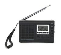 Mini Radios Portables, Lecteur Récepteur de Radio Numérique Portable FM/MW/SW Stéréo de Poche, avec Réveil Numérique, pour la Maison, Le Camping, Les Voyages (Black)