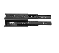 Mini Rail de guidage à Extension complète courte, ensemble de quincaillerie for tiroirs et armoires, accessoires for la cuisine domestique en acier(Black,12cm)