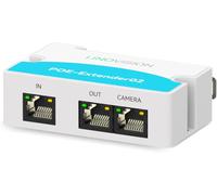 Mini rallonge PoE à 2 ports,extension d'alimentation via Ethernet jusqu'à 300 m avec câble Cat5/6,répartiteur PoE vers 2 appareils